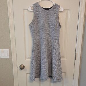 LOFT Black and White Sleeveless Dress